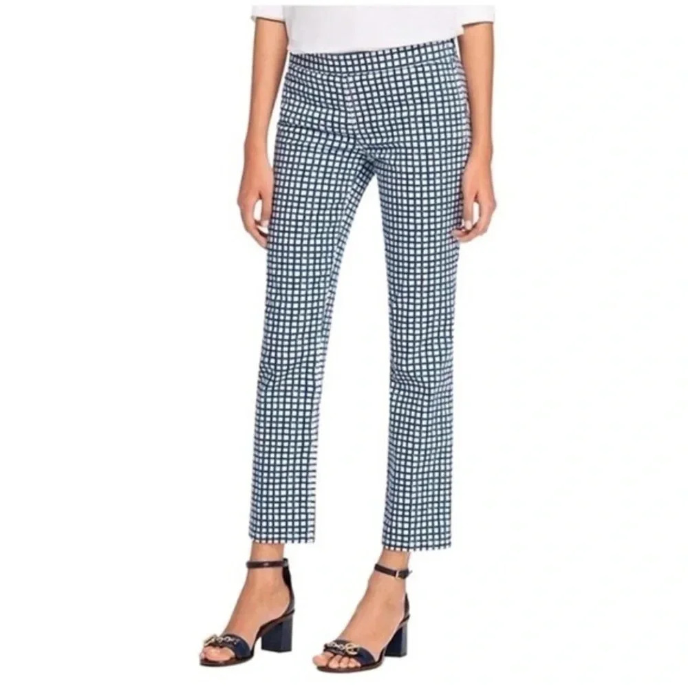 TORY BURCH | BLUE  AND WHITE GINGHAM PANT